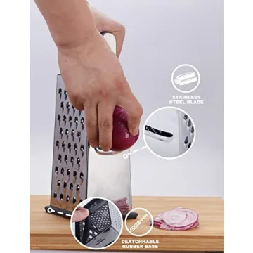 Kaishun Cheese Grater - Stainless Steel 4-Sided Slicer
