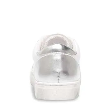 STEVEN by Steve Madden Women's REZZA Sneaker, White, 6 M US
