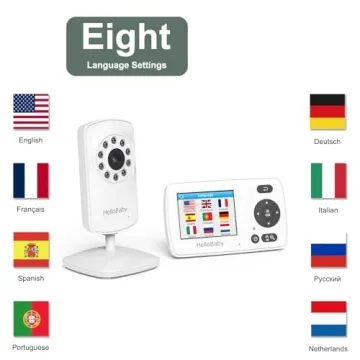 HelloBaby Video Baby Monitor with Audio Long Range Secure Camera