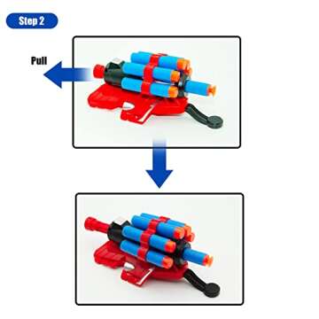 keumi 2 Sets Spider Web Shooters Cosplay Launcher Gloves with Wrist Toy Set Hero Webs Shooter Easter Basket Stuffers