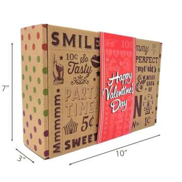 VINTAGE CANDY CO. Valentines Day 2025 Care Package – Vday Gift Basket with Chocolate Hearts, Kisses, Snacks & Sweet Treats – Fun and Unique Gift Idea for Women, College Students, Men