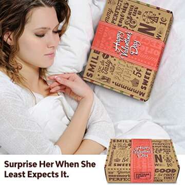 VINTAGE CANDY CO. Valentines Day 2025 Care Package – Vday Gift Basket with Chocolate Hearts, Kisses, Snacks & Sweet Treats – Fun and Unique Gift Idea for Women, College Students, Men