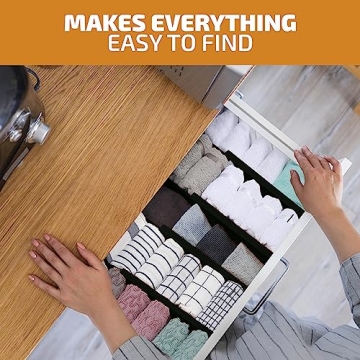 Bambüsi Expandable Bamboo Drawer Dividers for Easy Organization