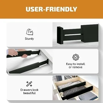 Bambüsi Expandable Bamboo Drawer Dividers for Easy Organization