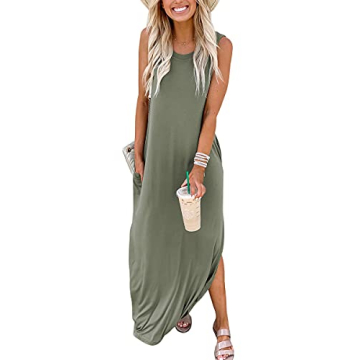 ANRABESS Women Casual Sundress Maxi Dress for Summer