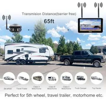 Haloview BT7 Touch RV Backup Camera Wireless 2.4G Digita FHD 1080P DVR Rearview Full-Color Night Vision Cam and 7" Touch Screen Monitor System for RV,Truck,Trailer,Truck,Camper,Van,Pickup