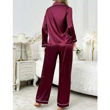 LecGee Couples Matching Pajamas Set Elegant Silky Loungewear