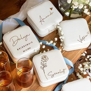 Bridesmaid Proposal Jewelry Box - Personalized Leather
