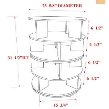 Stylish KB Designs Revolving 16 Pair Shoe Rack Organizer