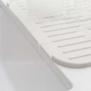 Brabantia 117466 Silicone Dish Drying Mat, Steel, Light Grey, 43.8 x 32.5 x 0.9 cm