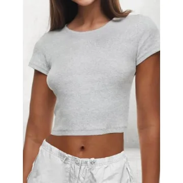 Chic Ribbed Cotton Crop Top for Stylish Summer Wear