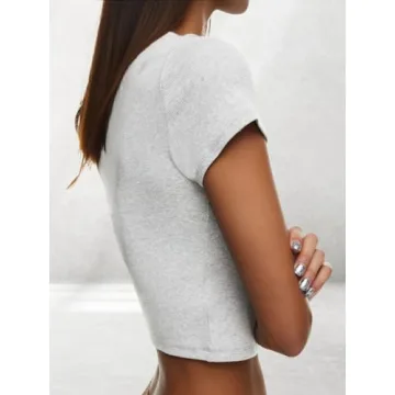 Chic Ribbed Cotton Crop Top for Stylish Summer Wear