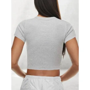 Chic Ribbed Cotton Crop Top for Stylish Summer Wear