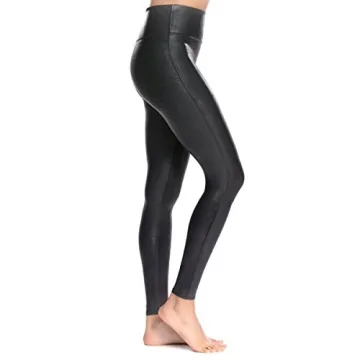 Stylish SPANX Women's Faux Leather Leggings in Black