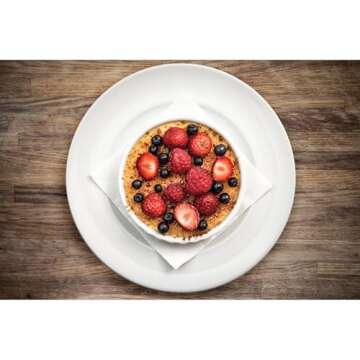 HIC Kitchen Souffle Ramekin Fine White Porcelain 64-Ounce