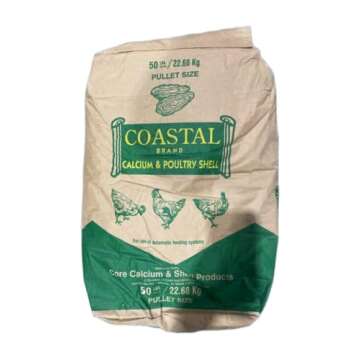 Homestead Harvest Coastal Oyster Shell Calcium Supplement for Chickens and Ducks – 50 lb