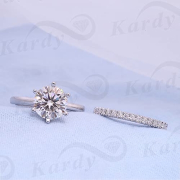 Kardy Luxury 7ct Moissanite Engagement Ring in Gold