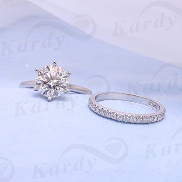 Kardy Luxury 7ct Moissanite Engagement Ring in Gold