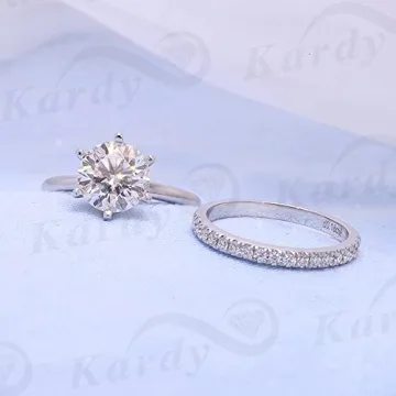 Kardy Luxury 7ct Moissanite Engagement Ring in Gold