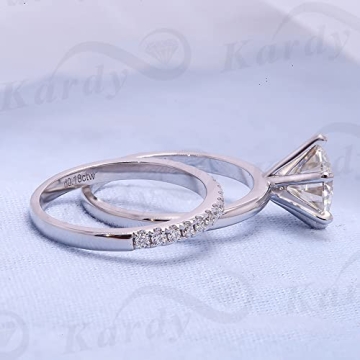 Kardy Luxury 7ct Moissanite Engagement Ring in Gold