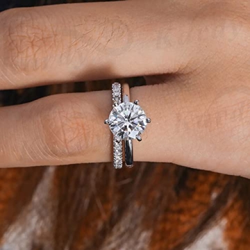 Kardy Luxury 7ct Moissanite Engagement Ring in Gold
