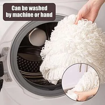 Eyliden 36" Heavy-Duty Commercial Mop with 60" Telescopic Handle - Total 2 Washable Reusable Pads, Professional Floor Cleaner Dust Mop for Office, Warehouse, Hotel, Restaurant & More (Brown, 36")