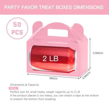 MOORAY 50 Pack Treat Boxes for Parties and Events