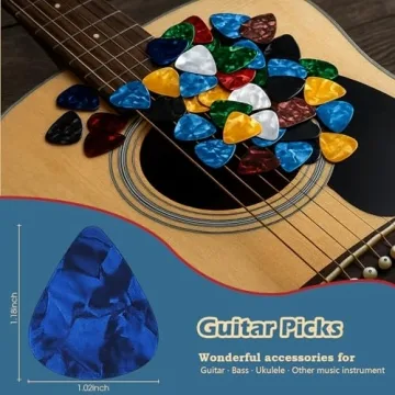 Guitar Picks Variety Pack 75 Colors and Thicknesses