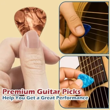 Guitar Picks Variety Pack 75 Colors and Thicknesses