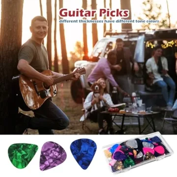 Guitar Picks Variety Pack 75 Colors and Thicknesses
