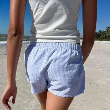 Y2k Plaid Shorts for Women - Comfy Gingham Pajama Bottoms