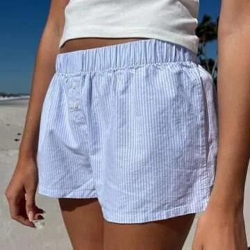 Y2k Plaid Shorts for Women - Comfy Gingham Pajama Bottoms