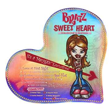 Bratz Collector’s Edition Sweet Heart Meygan Fashion Doll with 2 Outfits to Mix & Match and Accessories, Multicolor