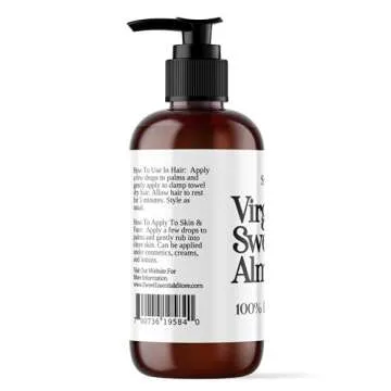 Organic Sweet Almond Oil - 100% Pure & Cold Pressed