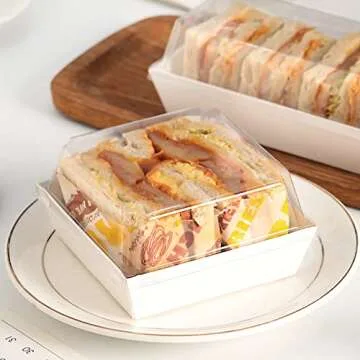 Ocmoiy 100 Pack Charcuterie Boxes with Clear Lids