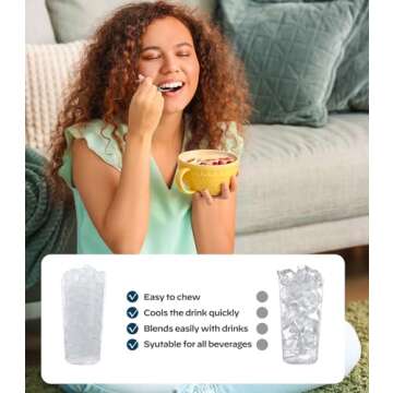 Nugget Ice Maker Countertop, Silonn Chewable Pellet Ice Machine with Self Cleaning Function, Pebble ...