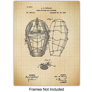 Vintage Baseball Patent Art Prints - Chic Home Decor