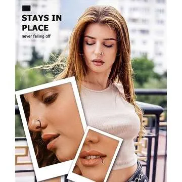LOYALLOOK Nose Rings Hoops Set - Stylish & Durable