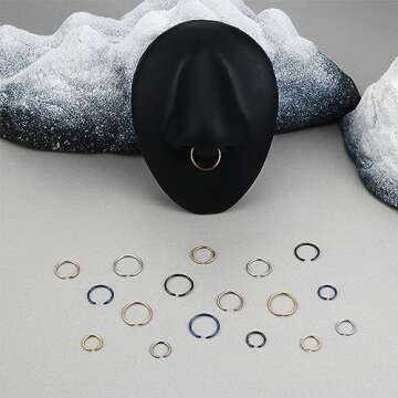 LOYALLOOK Nose Rings Hoops Set - Stylish & Durable