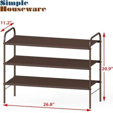 3-Tier Bronze Shoe Rack Organizer for Your Closet