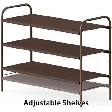 3-Tier Bronze Shoe Rack Organizer for Your Closet
