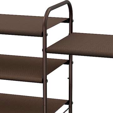 Simple Houseware 3-Tier Shoe Rack Storage Organizer, Bronze