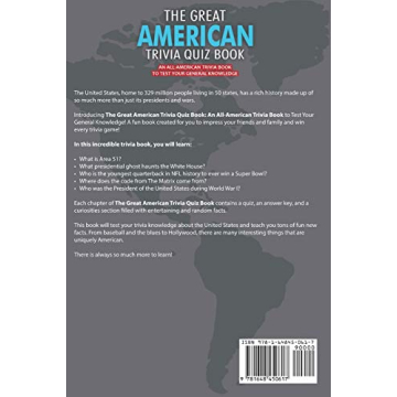 Great American Trivia Quiz Book US History Knowledge