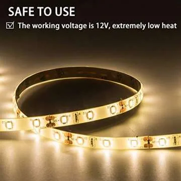 GUOTONG Warm White LED Strip Lights - Waterproof 300 SMD 2835 LED Tape for Flexible Lighting Solutio...