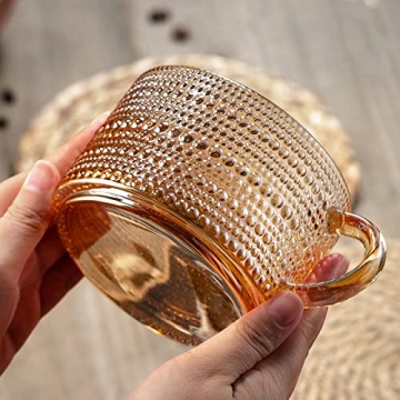 Gezzeny Vintage Coffee Mugs Elegant 14 Oz Set of 2