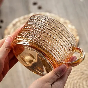 Gezzeny Vintage Coffee Mugs Elegant 14 Oz Set of 2