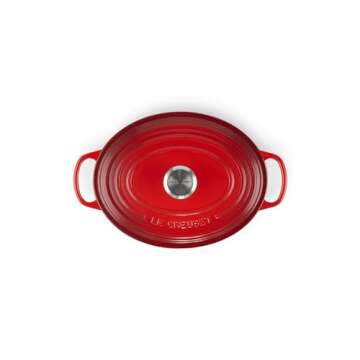Le Creuset Enameled Cast Iron Signature Oval Dutch Oven, 2.75 qt., Cerise