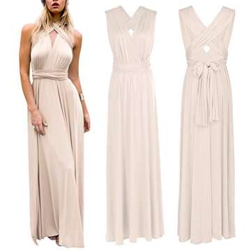 Women's Convertible Multi Way Wrap Maxi Dress for All Occasions