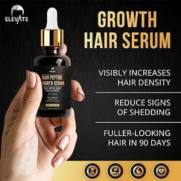 Elevate Multi-Peptide Hair Growth Serum Caffeine + Biotin Peptide Density for Fuller Thicker Visibly...