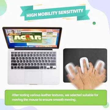 Premium PU Mouse Pad with Non-Slip Base for All Mice